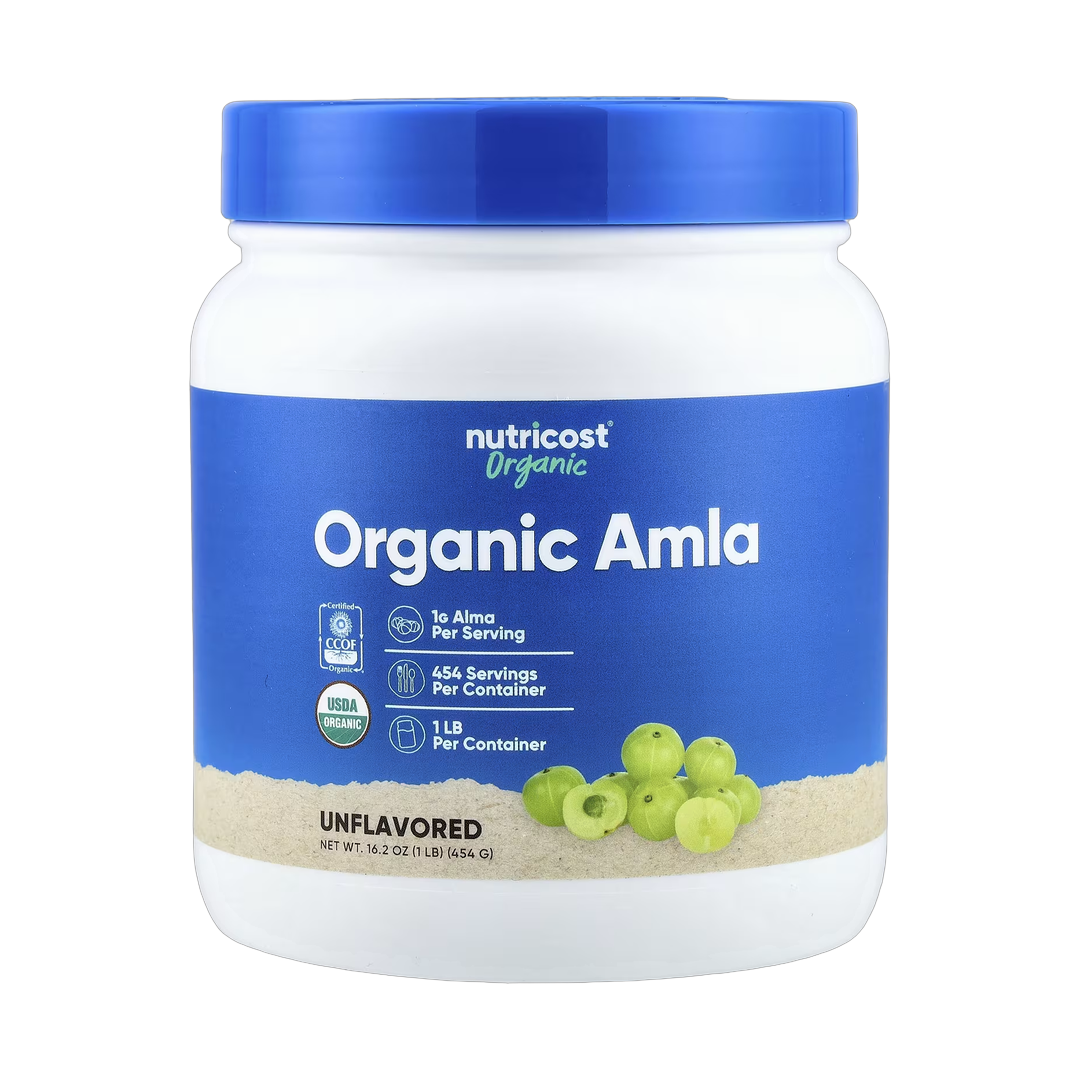 Nutricost, Organic Amla, Unflavored, 16.2 oz, 454 g front packaging view