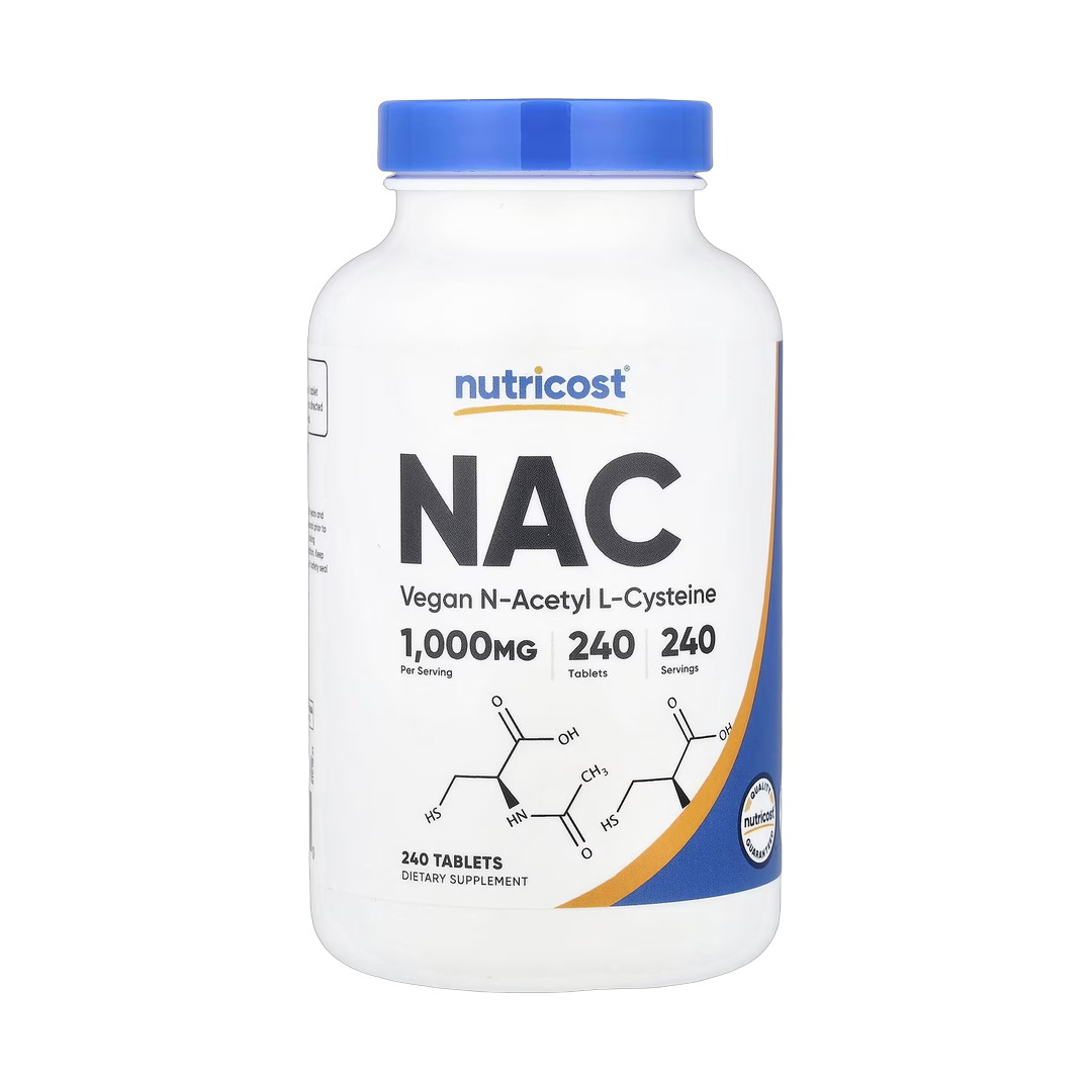 Nutricost, NAC, 1,000 mg, 240 Tablets front packaging view