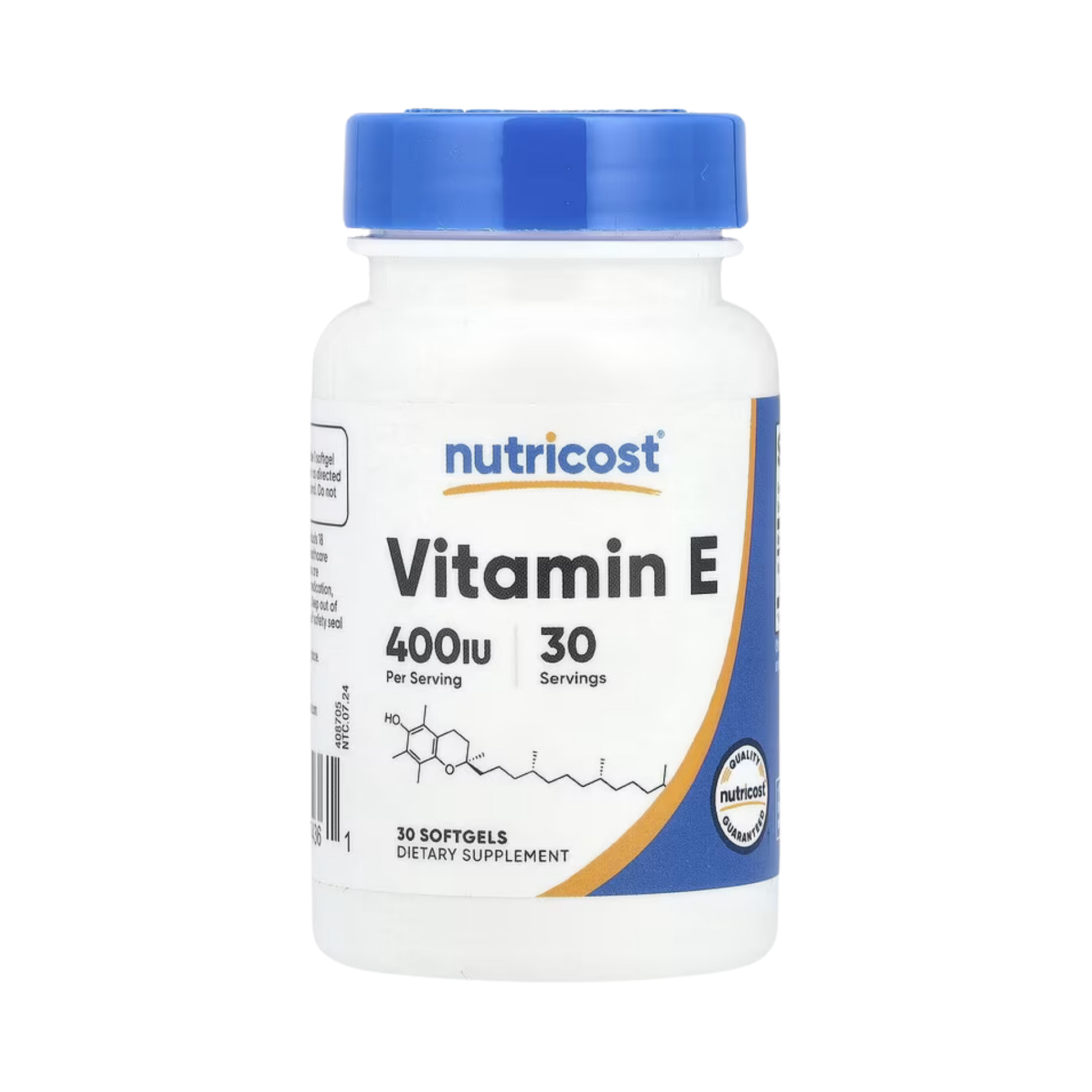 Nutricost, Vitamin E, 180 mg (400 IU), 30 Softgels front packaging view