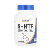 Nutricost, 5-HTP, 200 mg, 30 Capsules front packaging view