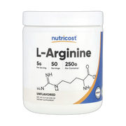 Nutricost, L-Arginine, Unflavored, 8.9 oz, 250 g front packaging view