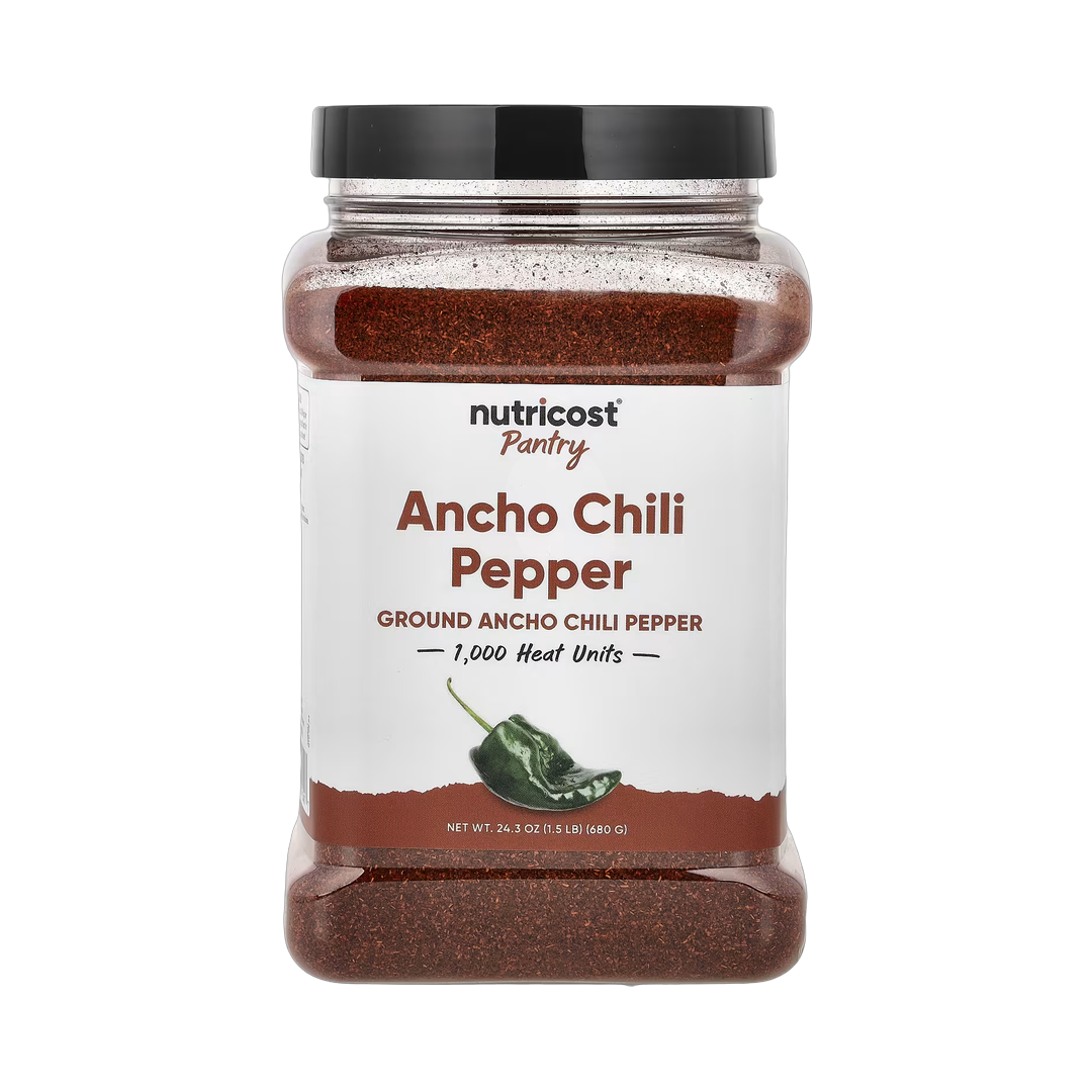 Nutricost, Pantry, Ancho Chili Pepper, 24.3 oz (680 g) front packaging view