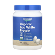 Nutricost, Organic Egg White Protein, Unflavored, 1 lb, 454 g front packaging view