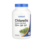 Nutricost, Chlorella, 500 mg, 240 Capsules front packaging view