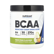 Nutricost, Performance, BCAA, Peach Pear, 9.6 oz, 270 g front packaging view