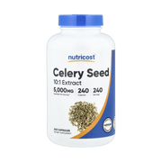 Nutricost, Celery Seed, 500 mg, 240 Capsules front packaging view