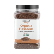 Nutricost, Pantry, Organic Flaxseeds, 32.4 oz, 907 g front packaging view