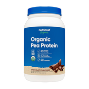 Nutricost, Organic, Pea Protein, Chocolate, 3 lb, 1,361 g front packaging view
