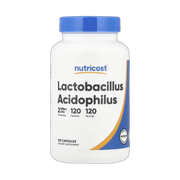 Nutricost, Lactobacillus Acidophilus, 50 mg (2 Billion CFU), 120 Capsules front packaging view