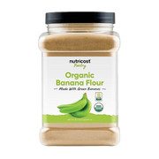 Nutricost, Pantry, Organic Green Banana Flour, 2 lb, 907 g front packaging view