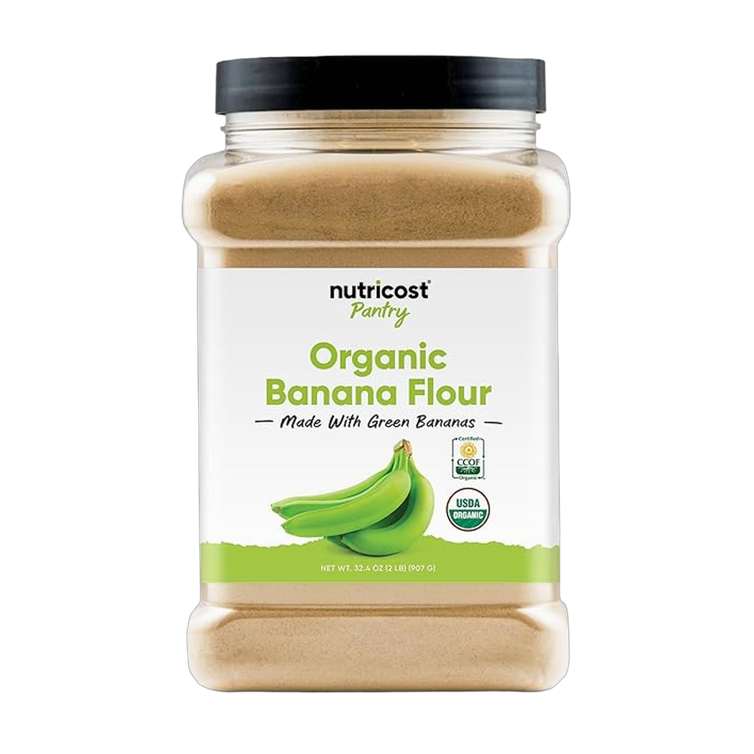 Nutricost, Pantry, Organic Green Banana Flour, 2 lb, 907 g front packaging view