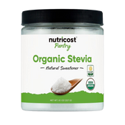 Nutricost, Pantry, Organic Stevia, Natural Sweetener, 8 oz front packaging view