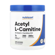 Nutricost, Acetyl L-Carnitine, Unflavored, 8.9 oz, 250 g front packaging view
