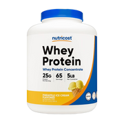 Nutricost, Whey Protein Concentrate, Pineapple, 5 lb, 2,268 g front packaging view