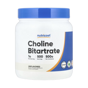 Nutricost, Choline Bitartrate, Unflavored, 17.9 oz, 500 g front packaging view