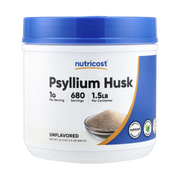Nutricost, Psyllium Husk, Unflavored, 24.3 oz, 680 g front packaging view