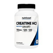 Nutricost, Creatine HCl, 120 Capsules front packaging view