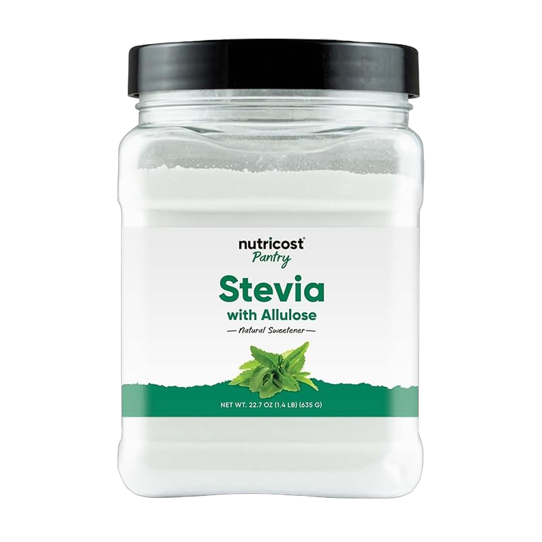 Nutricost, Pantry Stevia With Allulose, 22.7 oz, 635 g front packaging view