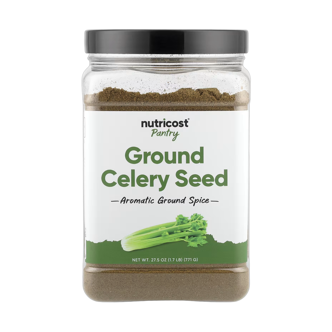 Nutricost, Pantry, Ground Celery Seed, 27.5 oz, 771 g front packaging view