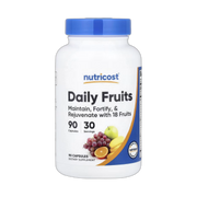 Nutricost, Daily Fruits, 90 Capsules front packaging view