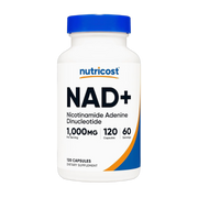 Nutricost, NAD+, Nicotinamide Adenine Dinucleotide, 1,000 mg, 120 Capsules front packaging view