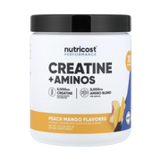 Nutricost, Performance, Creatine + Aminos, Peach Mango, 13.3 oz, 372 g front packaging view