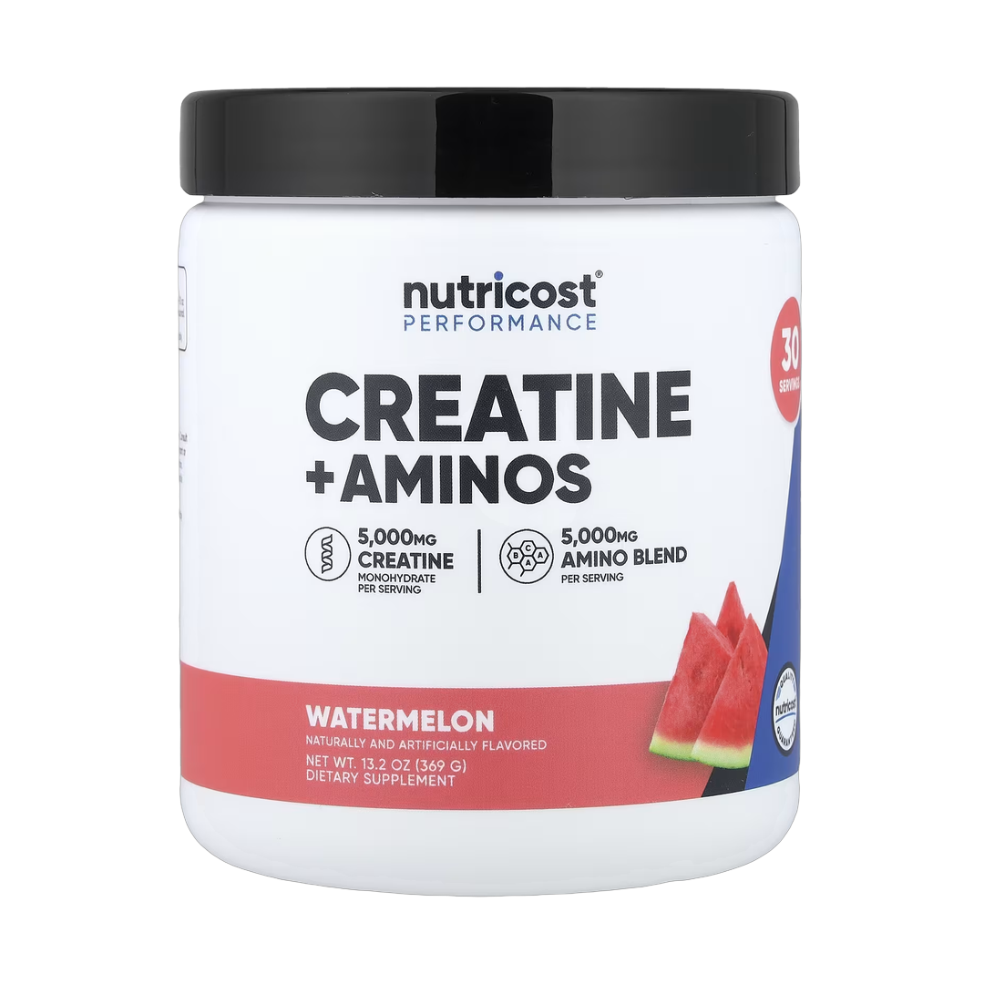 Nutricost, Performance, Creatine + Aminos, Watermelon, 13.2 oz, 369 g front packaging view