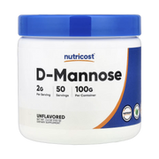 Nutricost, D-Mannose, Unflavored , 3.6 oz, 100 g front packaging view