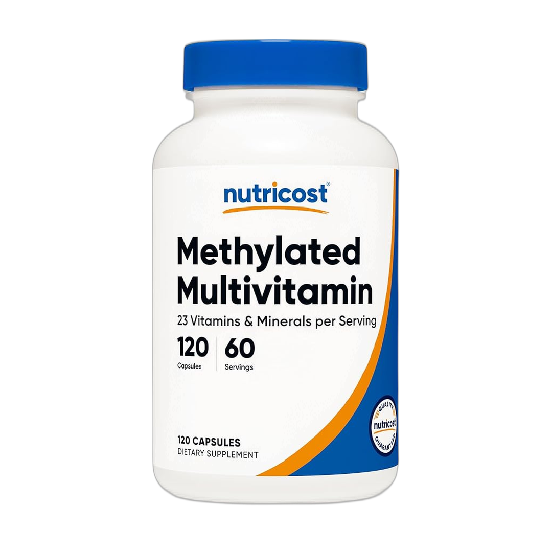 Nutricost Methylated Multivitamin 120 Capsules, 60 Servings front packaging view