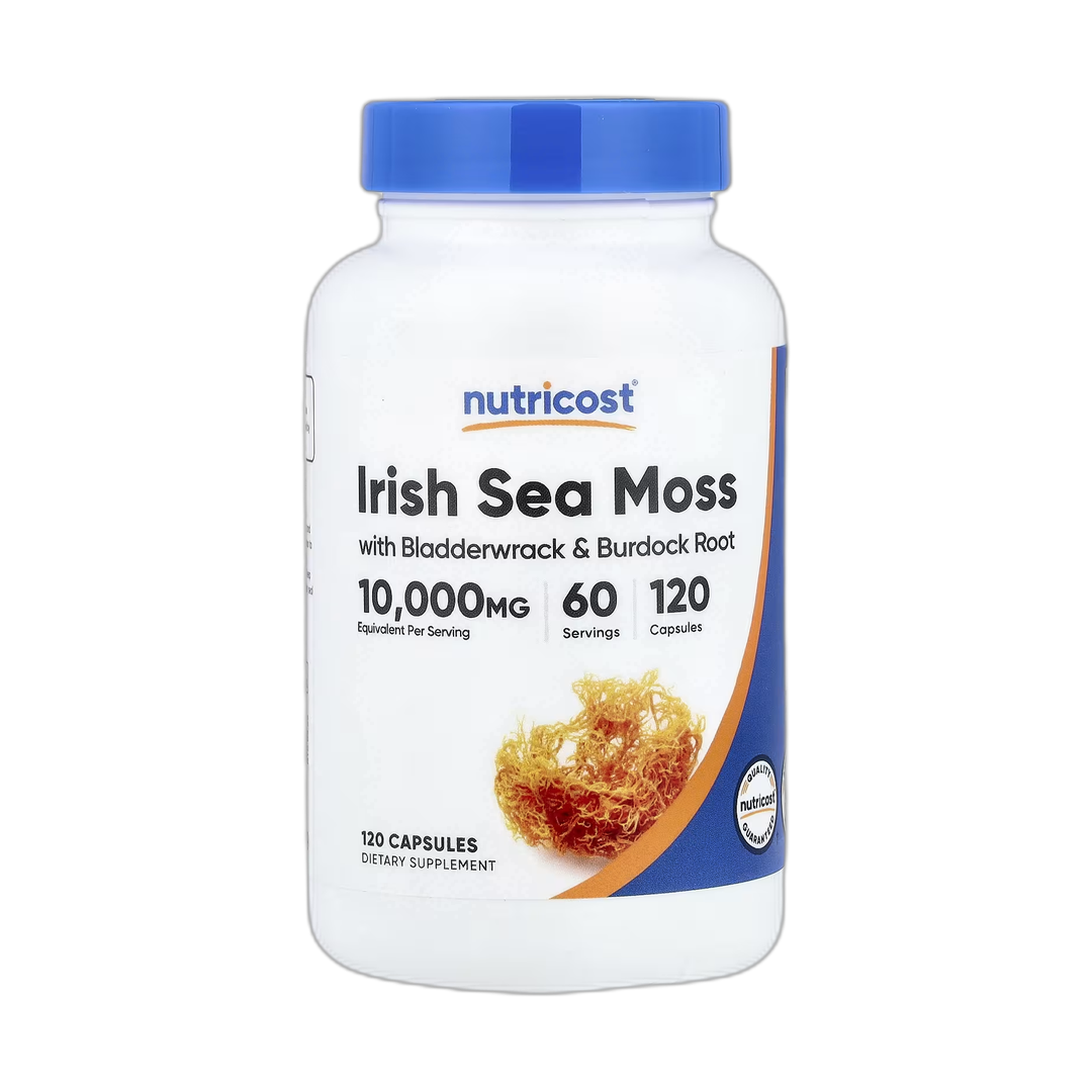 Nutricost, Irish Sea Moss, 120 Capsules front packaging view
