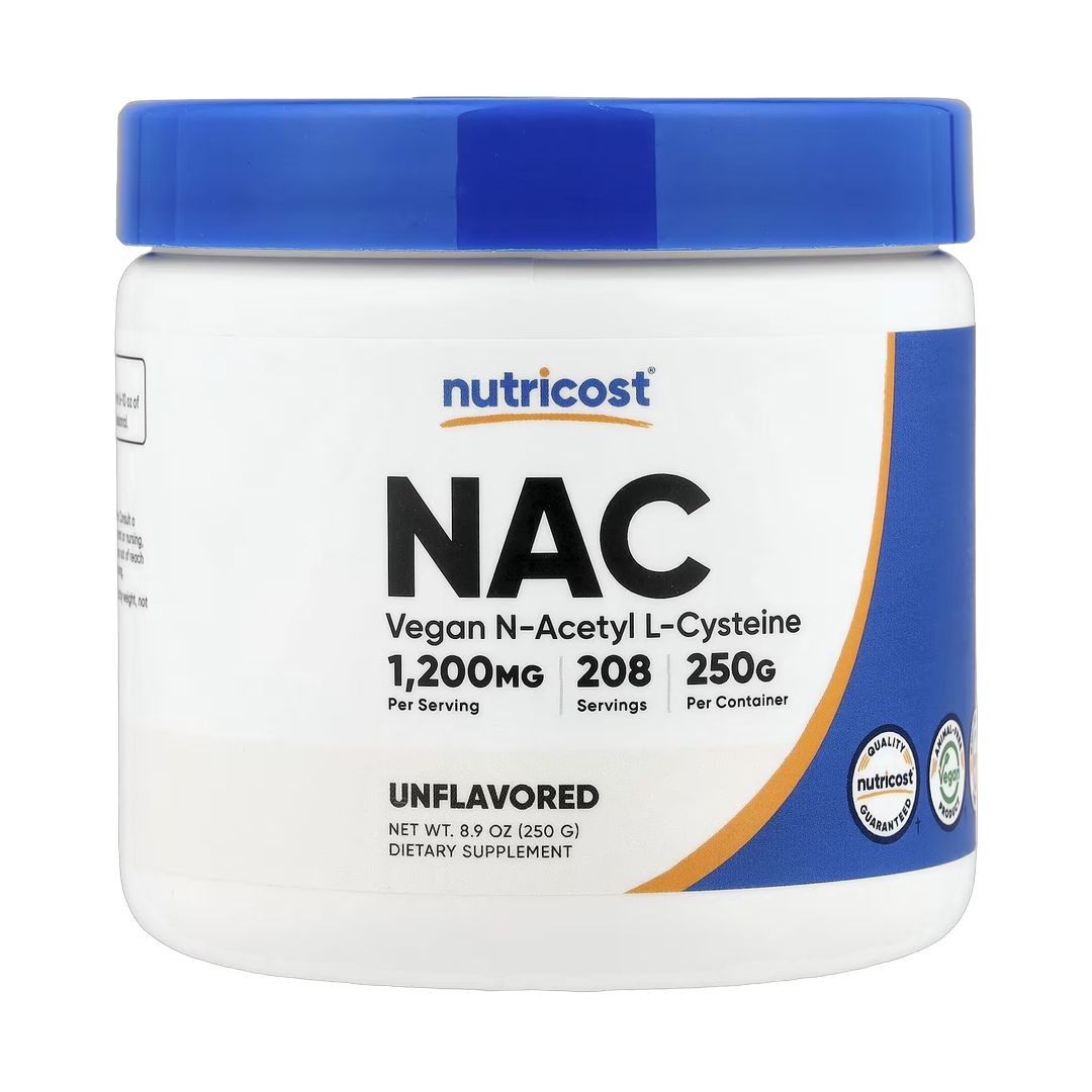 Nutricost, NAC, Unflavored , 8.9 oz, 250 g front packaging view