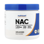 Nutricost, NAC, Unflavored , 8.9 oz, 250 g front packaging view