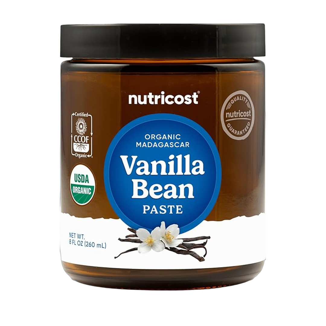 Nutricost, Organic Madagascar Vanilla Bean Paste, 8 oz front packaging view