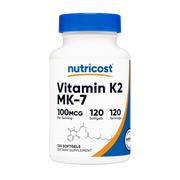 Nutricost, Vitamin K2 MK-7, 100 mcg, 120 Softgels front packaging view