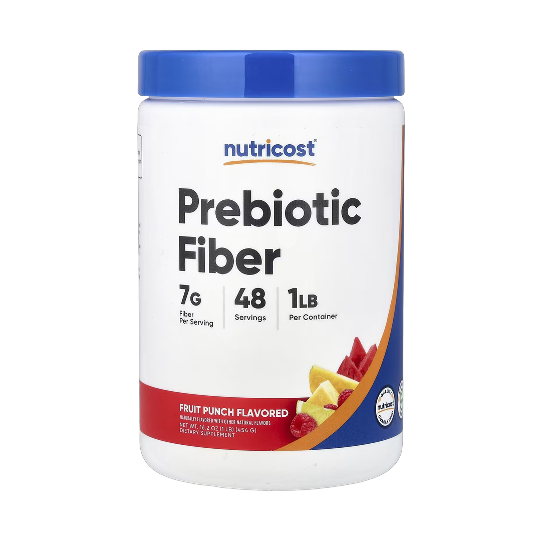 Nutricost, Prebiotic Fiber, Fruit Punch, 16.2 oz, 454 g front packaging view