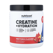 Nutricost, Performance, Creatine + Hydration, Fruit Punch, 10.1 oz, 282 g front packaging view