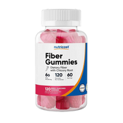 Nutricost, Fiber, Dietary Fiber With Chicory Root, Berry, 120 Gummies front packaging view