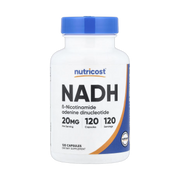 Nutricost, NADH, 20 mg, 120 Capsules front packaging view