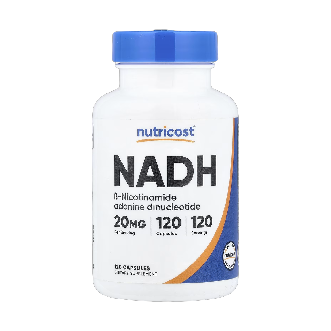 Nutricost, NADH, 20 mg, 120 Capsules front packaging view
