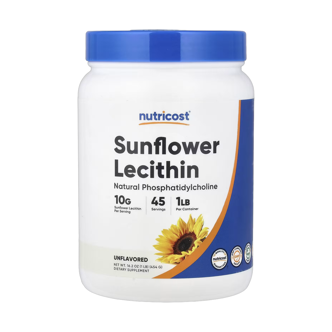 Nutricost, Sunflower Lecithin, Unflavored, 16.2 oz, 454 g front packaging view