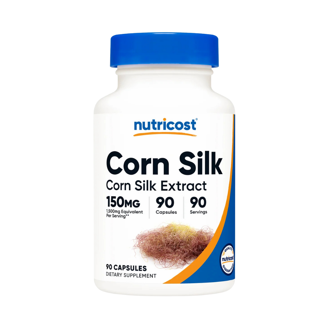 Nutricost, Corn Silk, 150 mg, 90 Capsules front packaging view
