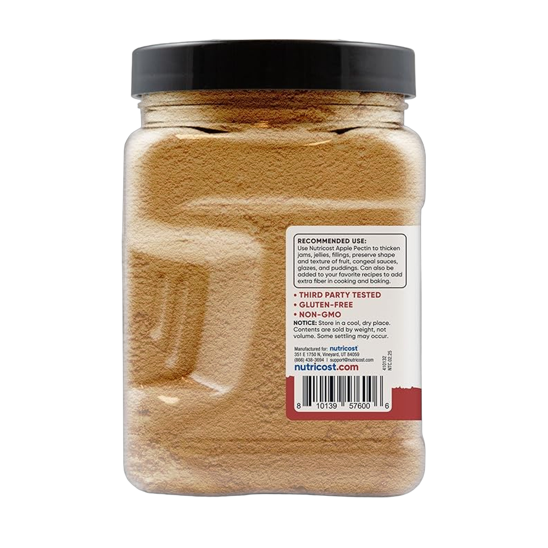 Nutricost, Pantry, Apple Pectin, 1 lb, 454 g back packaging view
