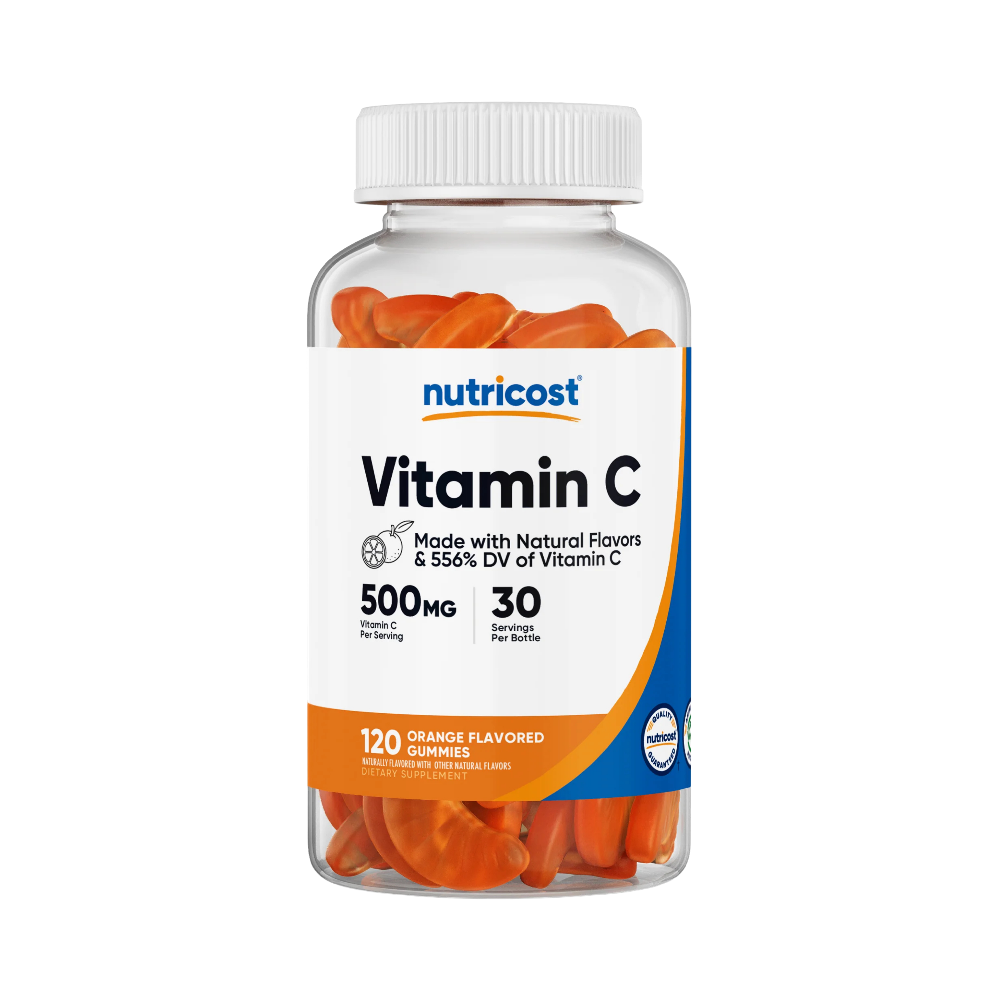 Nutricost, Vitamin C, 500 mg, 120 Gummies front packaging view