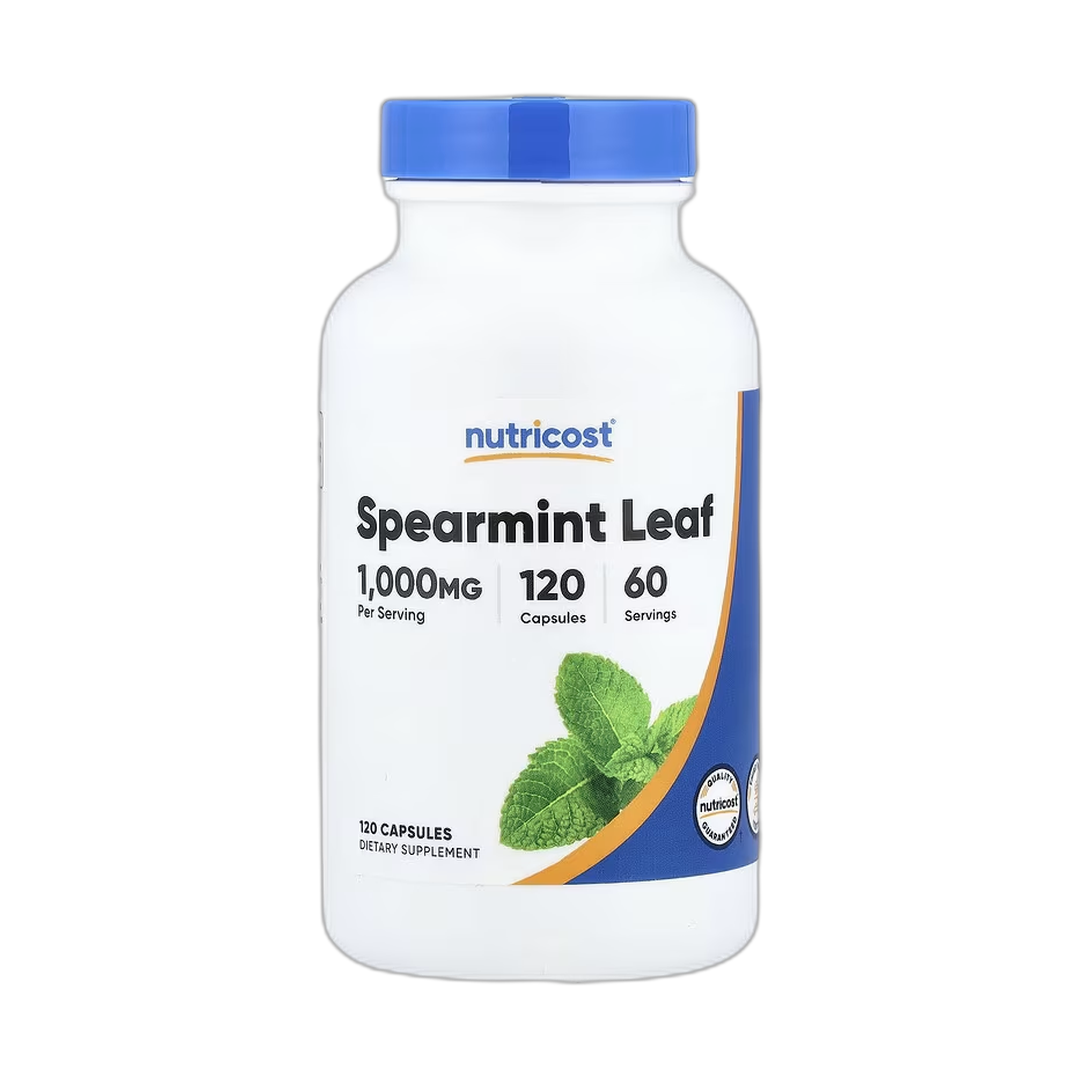 Nutricost, Spearmint Leaf, 120 Capsules front packaging view