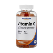 Nutricost, Vitamin C Gummies, Orange, 240 Gummies front packaging view