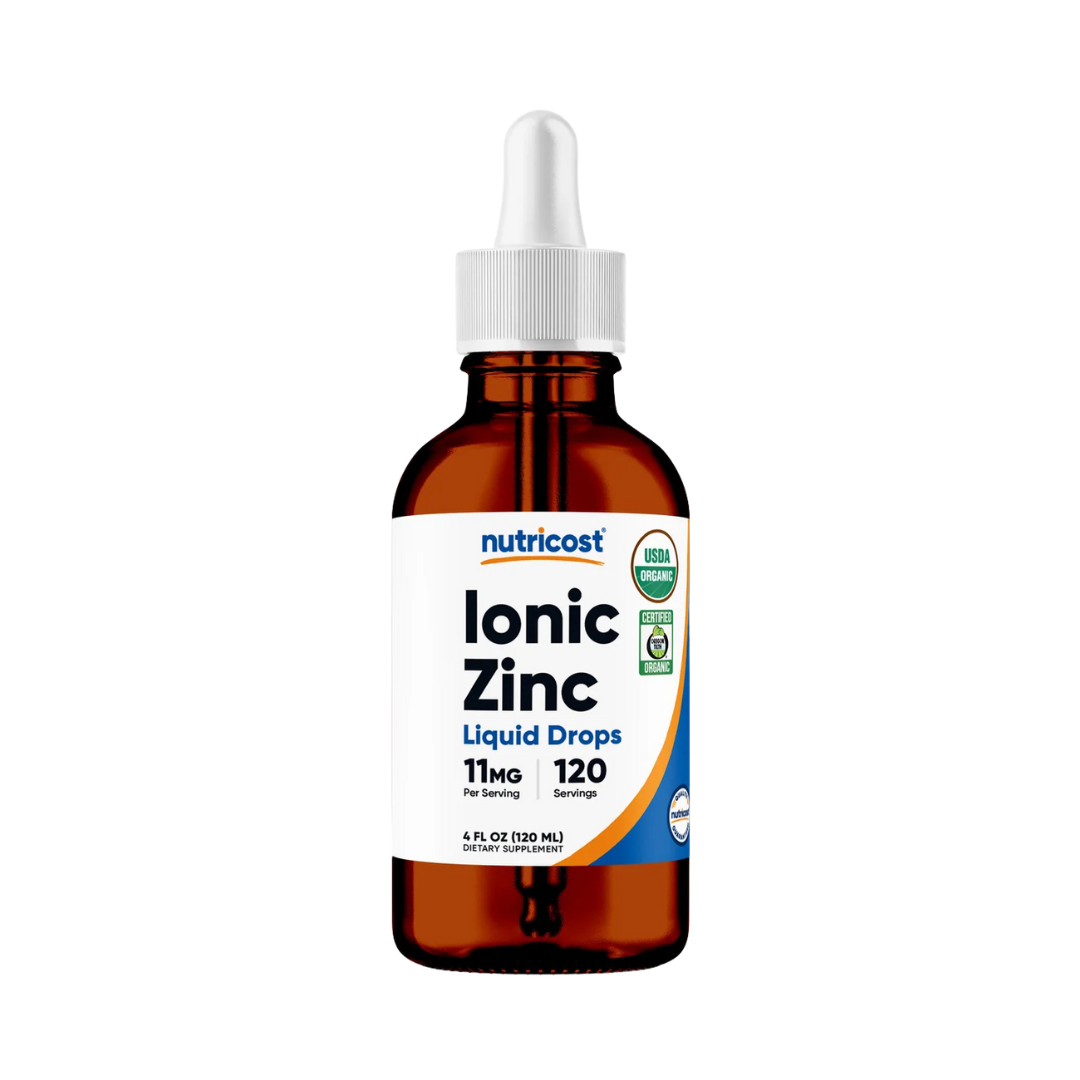 Nutricost, Ionic Zinc, liquid Drops, 4 fl. Oz, 120 ml front packaging view