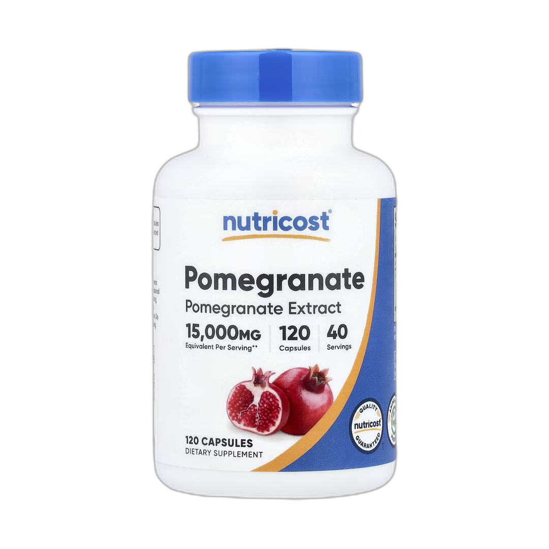 Nutricost, Pomegranate, 120 Capsules front packaging view