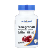Nutricost, Pomegranate, 120 Capsules front packaging view
