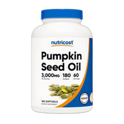 Nutricost Pumpkin Seed Oil 3,000mg Per Serving, 180 Softgels front packaging view