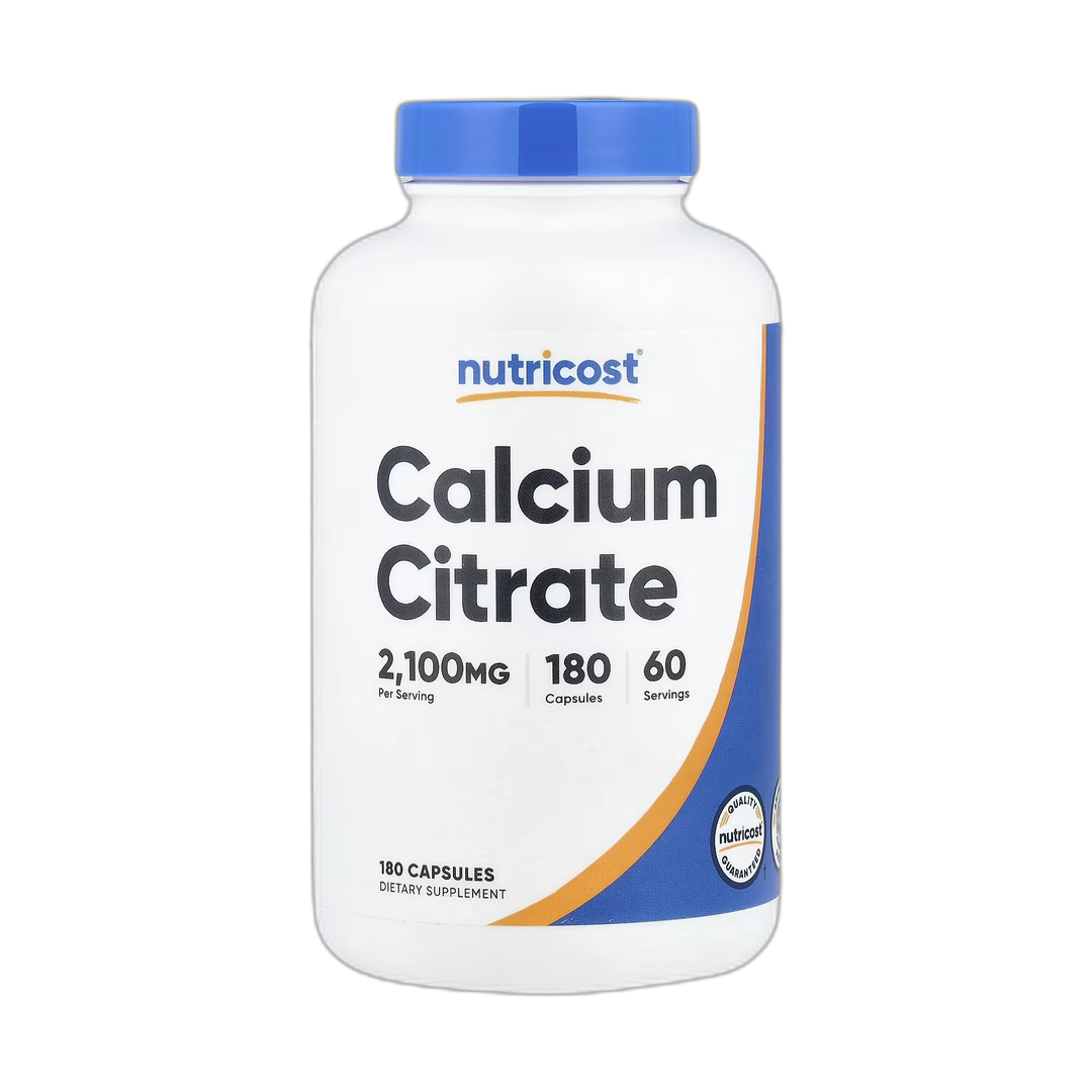 Nutricost, Calcium Citrate, 180 Capsules front packaging view